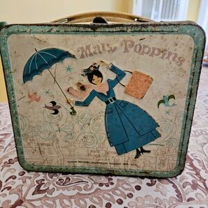 Vintage Metal Mary Poppins Alladin Lunchbox